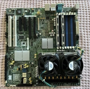 INTEL S5000SL(A) 2x LGA771 +Blende + 2 Kühler+ 2 Intel Xeon E5420+ 4GB RAM - Bild 1 von 10
