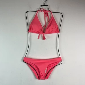 Becca NWT Pink Adjustable Tie Back Triangle Bikini Top Size M - Picture 1 of 2