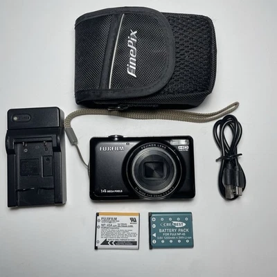 Fujifilm FinePix JX370 14.0MP  Digital Camera Tested + Charger, 2x Batts, Case - Image 1 of 4