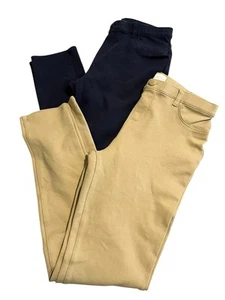 The Childrens Place Jeggings Pants Set Of 2 Girls 16 Blue Tan School Uniform - Picture 1 of 8