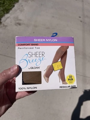 Gildan 10 pares hasta la rodilla brisa pura bronceado punta reforzada talla regular Foto 1 de 3