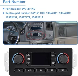 AC Heater Climate Control Module 599-211XD For Chevy GMC Improved Design 2006 - Picture 1 of 12