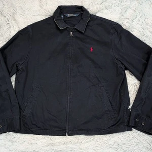 Vintage Polo Ralph Lauren Jacket Mens XL Blue Pockets Zip Up Lightweight - Picture 1 of 14