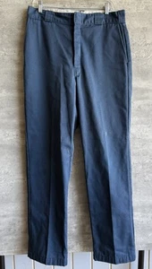 Vintage 1960s Dickies Navy Blue Fleece Lined Workwear Pants Size 33 x 32 - Picture 1 of 9