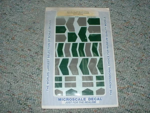 Microscale decals HO Anti Glare panels 87-431 in ps-6 package green /grey   C62 - Picture 1 of 1