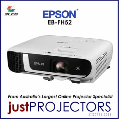 Epson EB-FH52 FULL HD Projector from Just Projectors. Aussie Release 2y warranty - Image 1 of 2