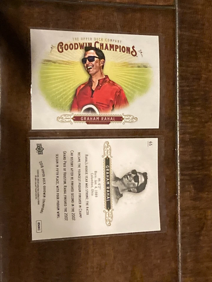 GRAHAM RAHAL 2018 UPPER DECK GOODWIN CHAMPIONS CARD #65 - Image 1 of 1