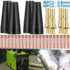 48Pcs Flux Core Gasless Nozzle Tips Kit Heat Resistant Welding Contact/