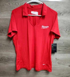 NUEVO CON ETIQUETAS Nuevo Nike Dri Fit Milwaukee Tools Golf Polo Camisa Para Mujer Talla XL ROJO - Imagen 1 de 3