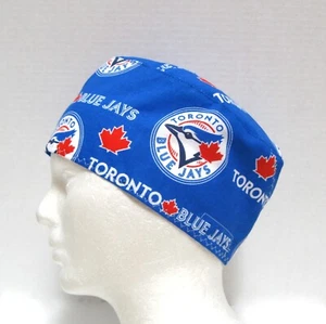 MLB Toronto Blue Jays Mens Scrub Hat/Cap, Chemo Hat, Skull Cap, Surgical Cap - Picture 1 of 4