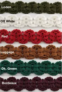 3/4 Zoll doppelt gerahmter Zopf Gimp Borte - 12 durchgehende Yards - VIELE FARBEN! - Bild 1 von 26