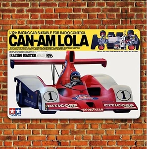 Tamiya Can-Am Lola Metal Poster Rc Car Wall Deco Tin Sign Plaque - 20x30cm - Picture 1 of 5