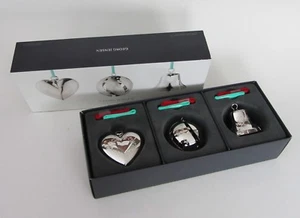 Georg Jensen 2016 Geschenkset: Herzkugel und Glocke palladiumiert NEU - Bild 1 von 4