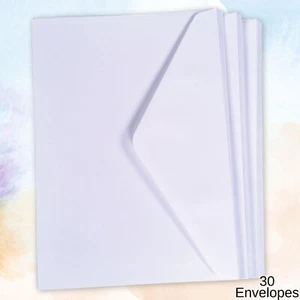 30x C5 White Envelopes Diamond Flap Gummed Seal 100gsm Envelopes (229mm x 162mm) - Picture 1 of 7