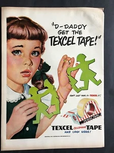1950 Vintage Ad for Texcel Tape - Picture 1 of 1