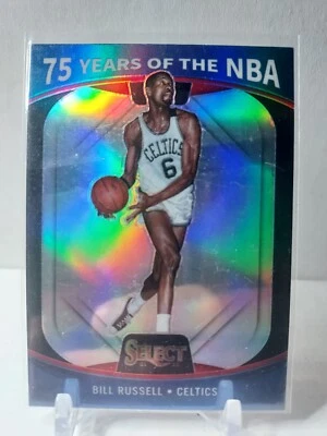 2021-22 Panini Select Silver Prizm - 75 Years of the NBA Bill Russell #65 - Image 1 of 4