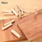 90X Wooden Dowel Pins Assortment Plug Hardwood Grooved Pegs Wood Dowel Rods For