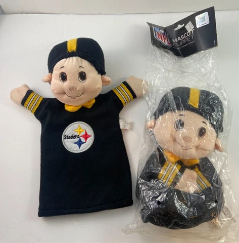 NFL Mascot Puppets Pittsburgh STEELERS 1 NWT & 1 Open Hand Puppets Cover