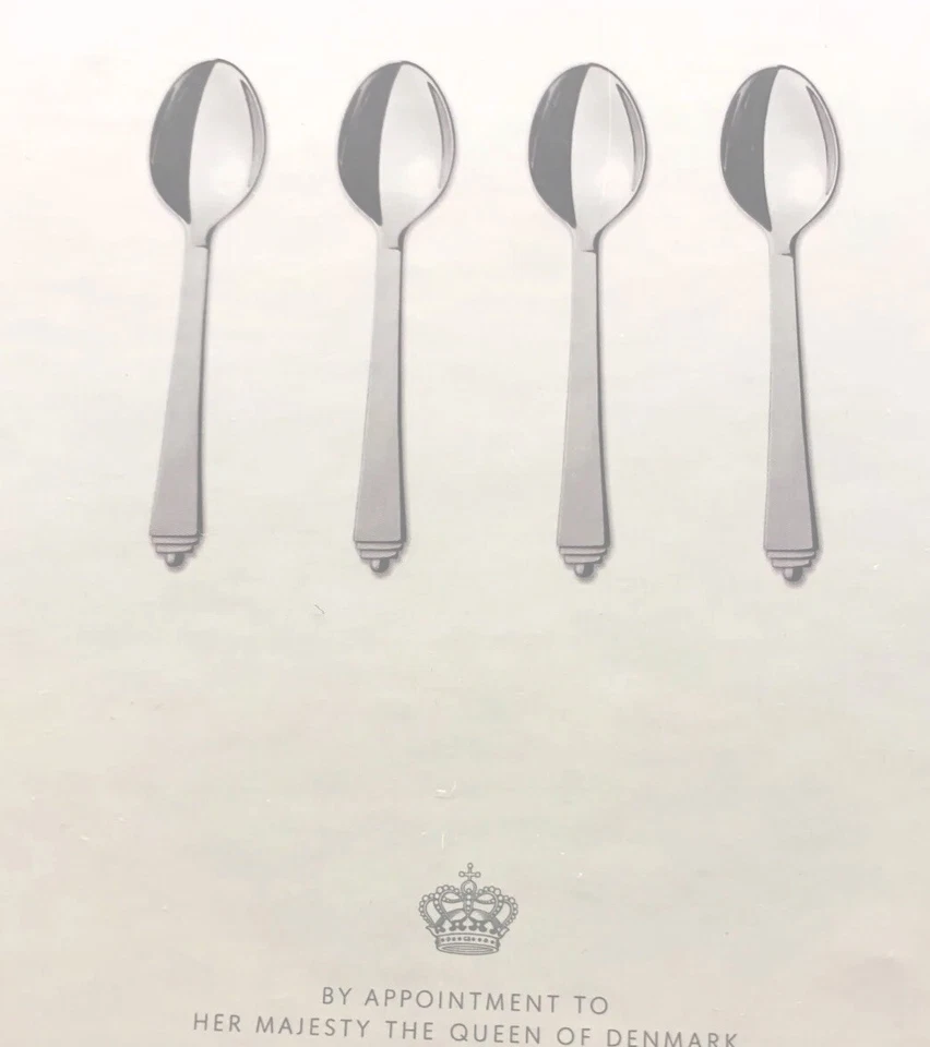 Georg Jensen Pyramid Coffee Tea Spoon Giftbox 4-Piece - BRAND NEW - Image 1 of 1