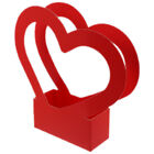 Heart-Shaped Flower Gift Bags with Handles for Weddings and Bouquets