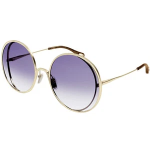 Chloe Women's Sunglasses Violet Gradient Lens Metal Frame CH0037SA-30009908005 - Picture 1 of 2
