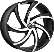 20 inch 20x8.5 MASSIV Turbino BLACK wheels rims 5x115 +38