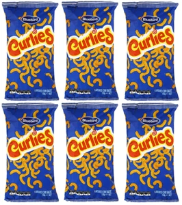 906051 6 x 150G BAG BLUEBIRD CURLIES FLAVOURED  CHEESY CORN SNACKS CHIPS & CRISP - Picture 1 of 3