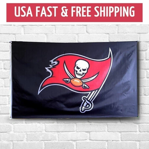 Tampa Bay Buccaneers Skull Battle 3x5 ft Flag NFL Super Bowl LV Champions Banner Cover