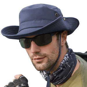 Wide Brim Sun Bucket Hat UPF50+ UV Protection Summer Beach Cap Breathable Men - Picture 1 of 114