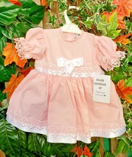 DREAM sale nb 0-3 months white pink guipur traditional lined dress