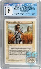 MAGIC: THE GATHERING - SWORDS TO PLOWSHARES - UNCOMMON - 1993 - CGC 9.0 MINT