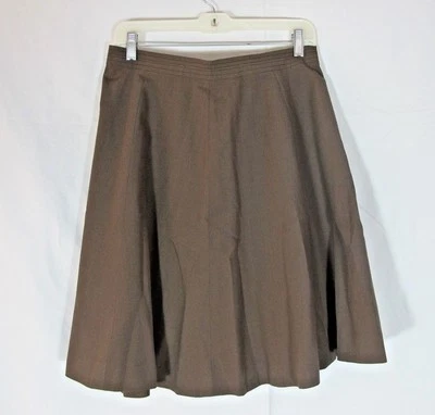 Brown Cotton Blend Flared Skirt Handmade Medium - Image 1 of 2
