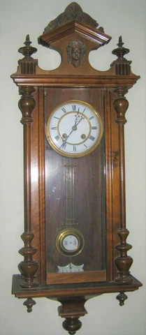 Antique Gustav Becker German Vienna Regulator clock, runs and chimes, ca 1888 Cover