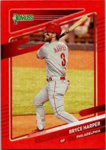 2021 Donruss #173a Bryce Harper Holo Red 003474 - Picture 1 of 2