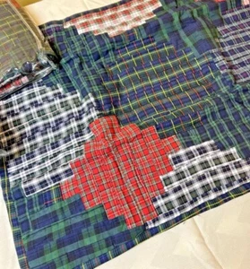 Neu Vintage Ralph Lauren Chandler Steppdecke marineblau bunt gesteppt Standard Kissenbezüge - Bild 1 von 5