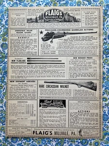 Vintage 1958 Flaig’s Firearms Sports Print Ad Gun Stocks Barrels Advertisement - Picture 1 of 7