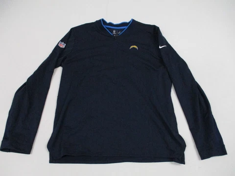 Nike Los Angeles Chargers Sweater Men Large Blue Long Sleeve V Neck Cover