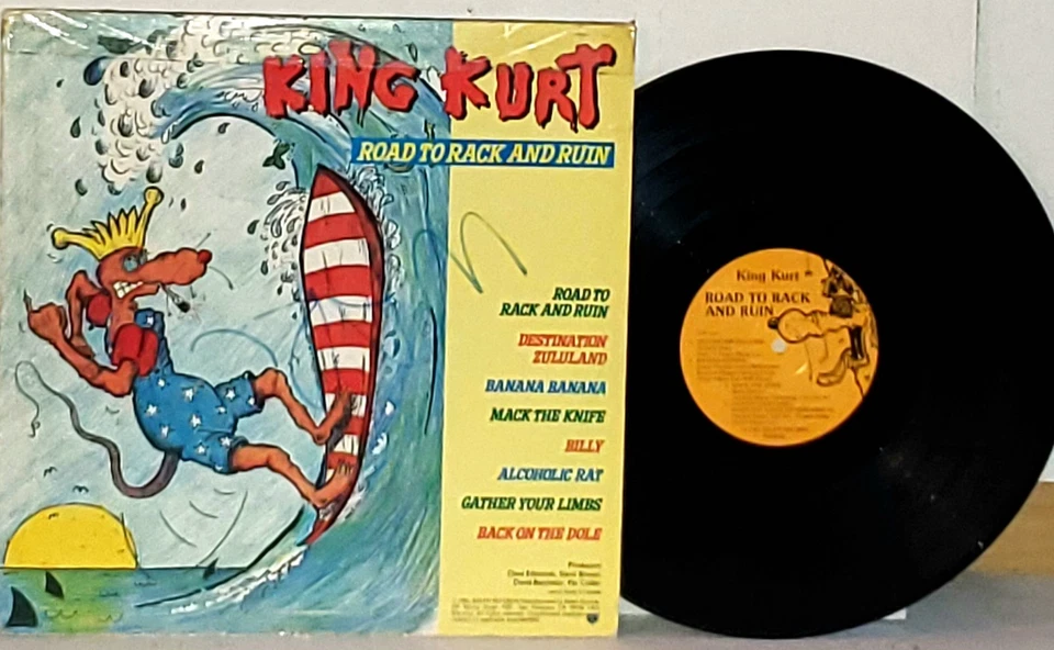 KING KURT Road to Rack and Ruin LP VG+ Plays Well 1985 Ralph Vinyl Psychobilly Foto 1 de 3