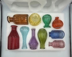 Eleganttime Knospenvasen für Blumen, glasfarbene Knospenvasen im 10er Set - Bild 1 von 5