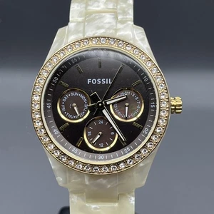 Fossil Stella ES‑2794 Gold Crystal Watch – Ready to Wear, Women’s Quartz - Picture 1 of 9