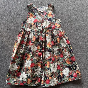 Vintage Speechless Mädchen Kleid Größe 6 Obst Blumendruck Knopfleiste Cottagecore - Bild 1 von 9