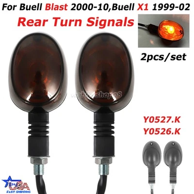 Pair For Buell Blast 2000-2010 Buell X1 99-02 Rear Turn Signals Y0527.K Y0526.K Foto 1 de 4