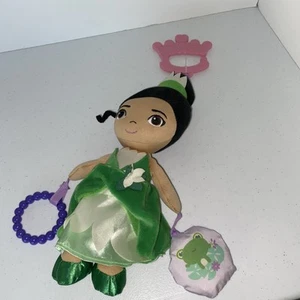 Disney Princesa y La Rana Bebé Tiana Peluche Actividad Muñeca Juguete con Clip para Cochecito - Imagen 1 de 5