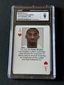 2003 Kobe Bryant HOF Lakers SCANDAL Criminal MUG SHOT Arrested JAIL Card CGC 9 - Picture 1 of 3