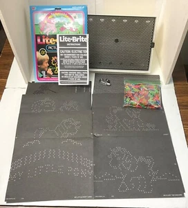Tested ! Classic 1990 Lite Brite Picture Pegs *My Little Pony Sheets* MLP Bulb - Picture 1 of 12