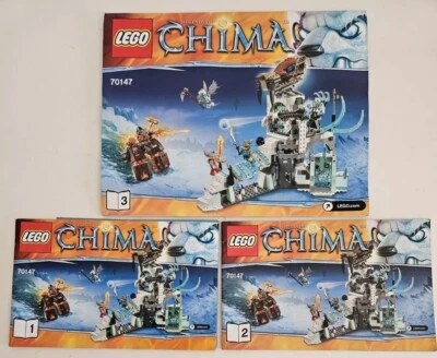 Lego Legends Of Chima 70147 Instruction Books Sir Fangar's Ice Fortress 1 2 & 3 - Image 1 of 4