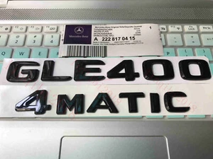 Gloss Black GLE400 4 MATIC Number Letters Trunk Badge Emblem for Mercedes Benz - Picture 1 of 6