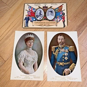 JUEGO DE POSTALES DE 3 CORONACIONES TUCK 1911 - Rey Jorge V / Reina María - Imagen 1 de 12