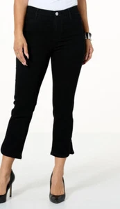 WynneDenim Performance Stretch Tulp Hem Crop Black Jeans (mehrere Größen) - Bild 1 von 6