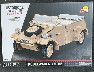 Cobi Historical Collection #2803 WWII Kübelwagen Typ 82 1:12 1326pc - NEW - Image 1 of 4